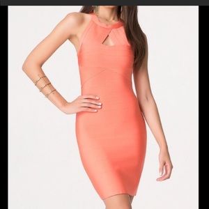 NWT Bebe Coral Bandage Dress